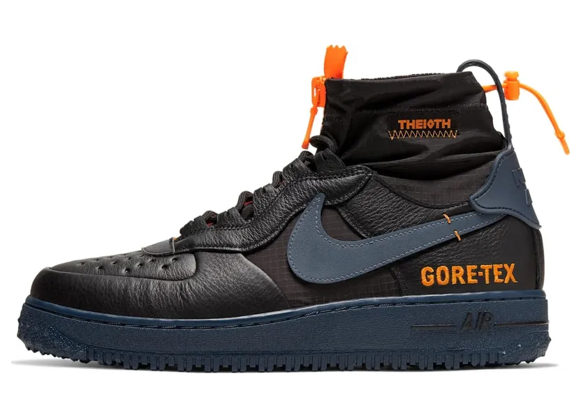 Nike Air Force 1 Winter Gore-tex Black Bright Ceramic Thunder Blue (CQ7211-001)