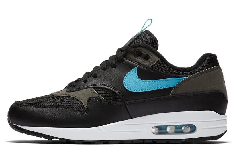 Nike Air Max 1 Tongue Tab Black Blue Fury (CD1530-001)