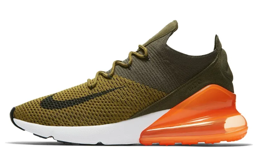 Nike Air Max 270 Flyknit Olive Flak Total Orange (AO1023-301)