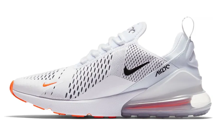 Nike Air Max 270 White Black Total Orange (AH8050-106)