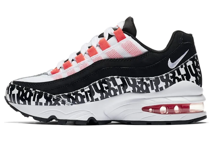 Nike Air Max 95 Print Black White Bright Crimson (GS)
