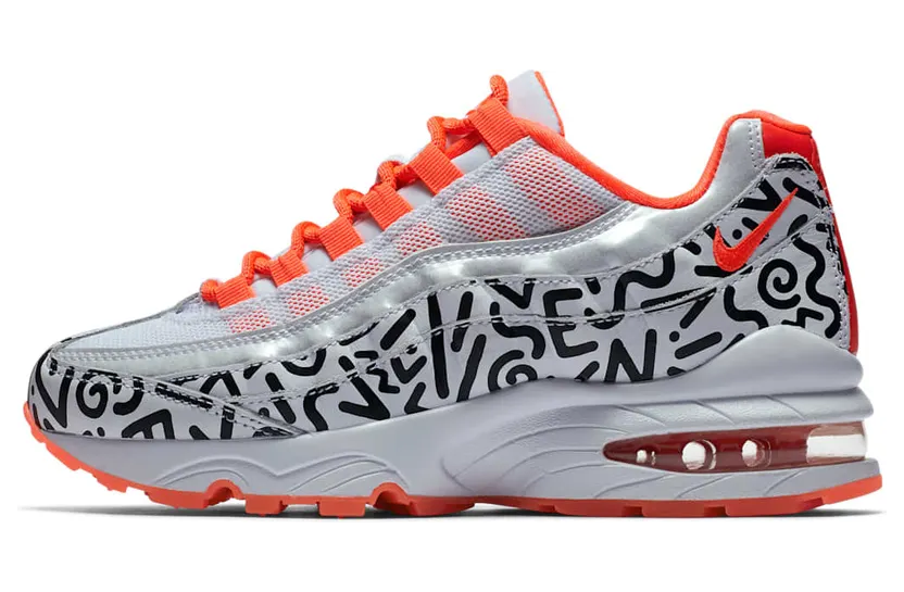 Nike Air Max 95 White Black Crimson (GS)