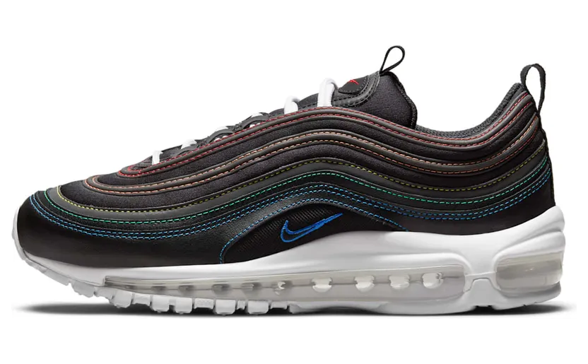 Nike Air Max 97 Black Rainbow Stitching (W) (DJ5999-001)