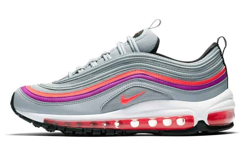 Nike Air Max 97 Wolf Grey Solar Red Vivid Purple (W)