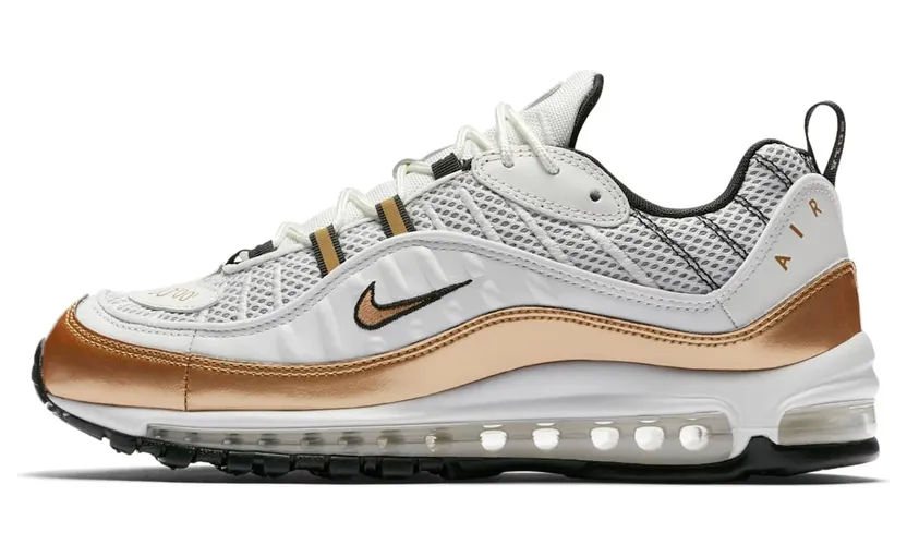 Nike Air Max 98 UK Prime Meridian (GMT Pack) Summit White Metallic Gold (AJ6302-100)