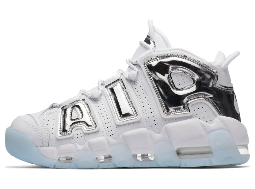 Nike Air More Uptempo Chrome White (W)