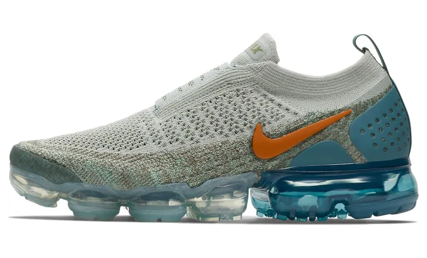 Nike Air VaporMax Moc 2 Light Silver Campfire Orange Celestial Teal (W)