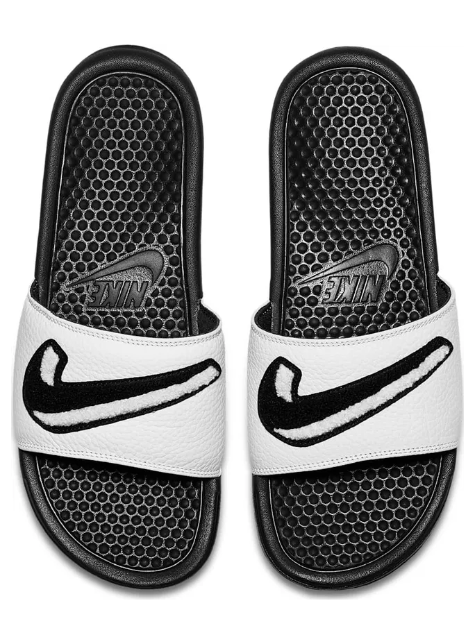 Nike Benassi JDI Chenille Slides “Black/Summit White” (AO2805-001)