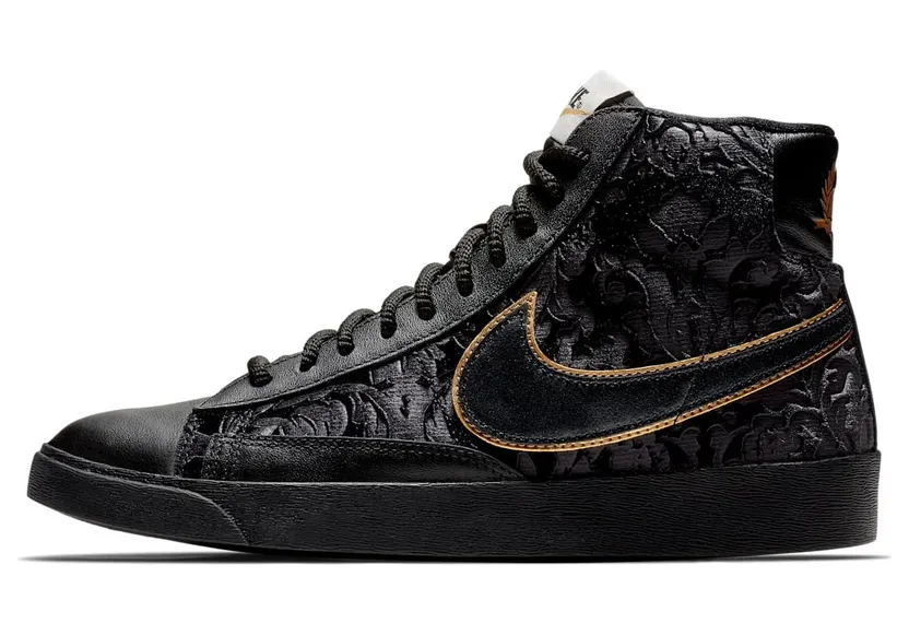 Nike Blazer Mid Velvet Black Metallic Gold (W)