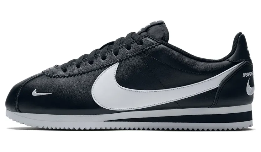 Nike Classic Cortez Mini Swoosh Black White (807480-004)