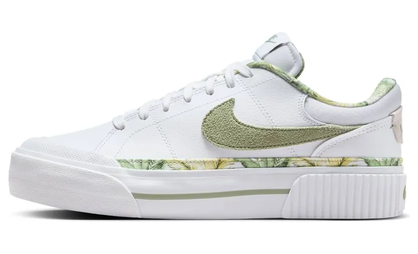 Nike Court Legacy Lift White Multi-Color Gum Medium Brown Oil Green (HF5054-100)