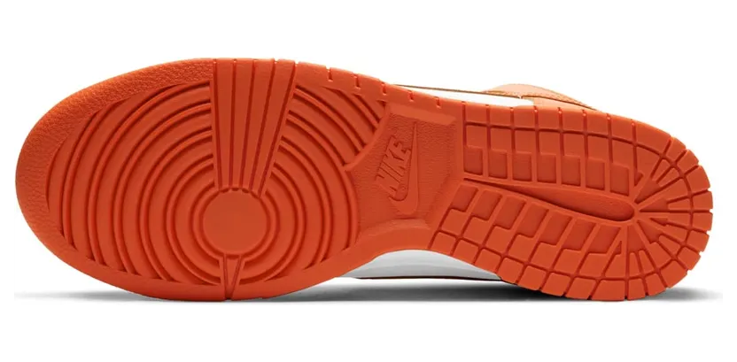 Nike Dunk High “Syracuse”: weißes Leder, kräftiges Orange, sonst wenig Aufhebens (2)