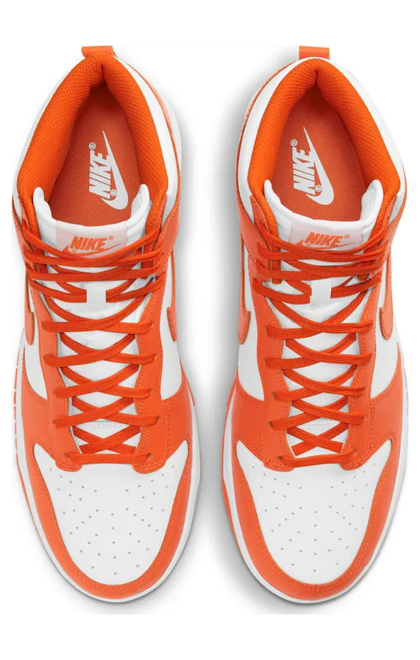 Nike Dunk High “Syracuse”: weißes Leder, kräftiges Orange, sonst wenig Aufhebens (4)