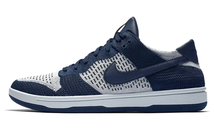 Nike Dunk Low Flyknit College Navy Pure Platinum (917746-400)