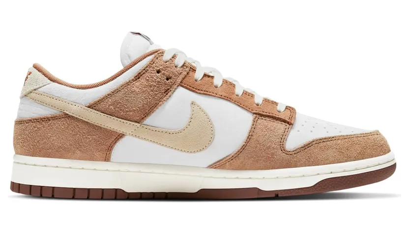 Nike Dunk Low Medium Curry: raues Wildleder in drei warmen Tönen (3)