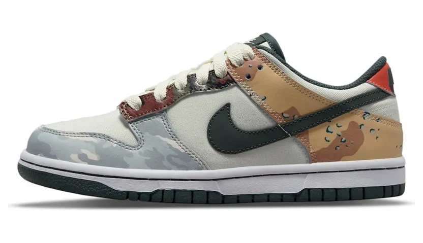 Nike Dunk Low SE Multi Camo (GS) (2021) (DB1909-100)