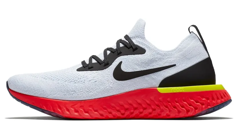 Nike Epic React Flyknit White Bright Crimson (AQ0067-103)