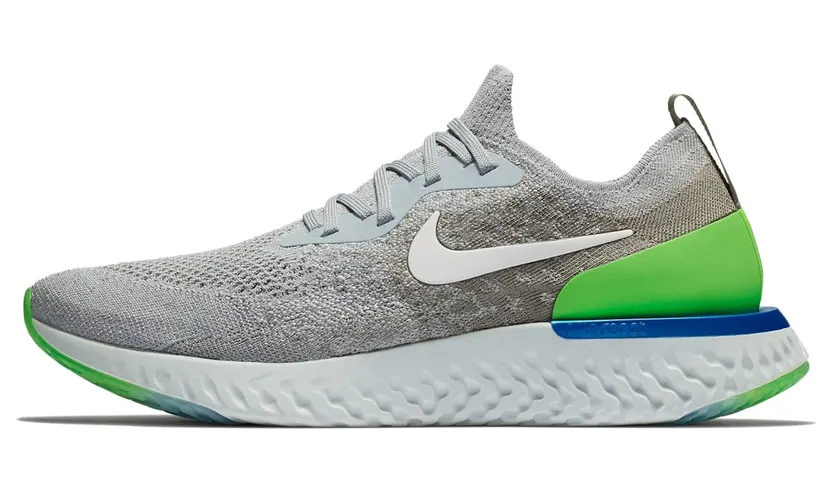 Nike Epic React Flyknit Wolf Grey Lime Blast (AQ0067-008)