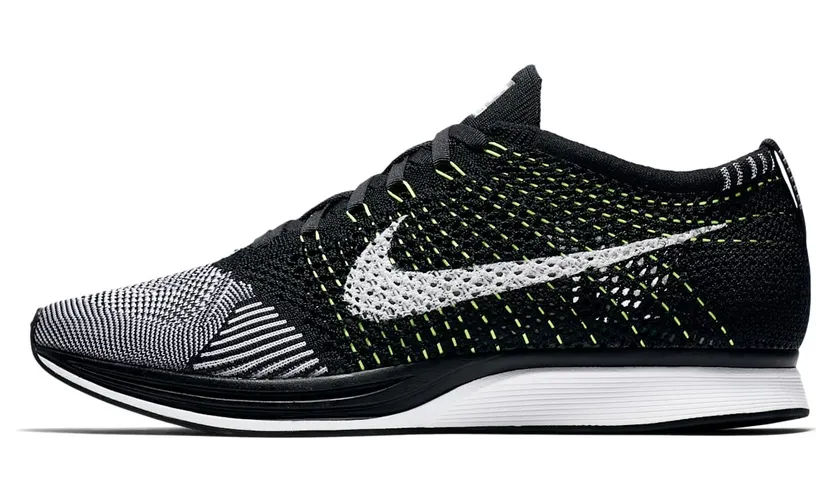 Nike Flyknit Racer Orca Black White Volt (526628-011)