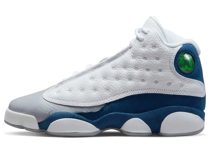 Nike Jordan Kids White & Navy Air Jordan 13 Retro Big Kids Sneakers (DJ3003-164)