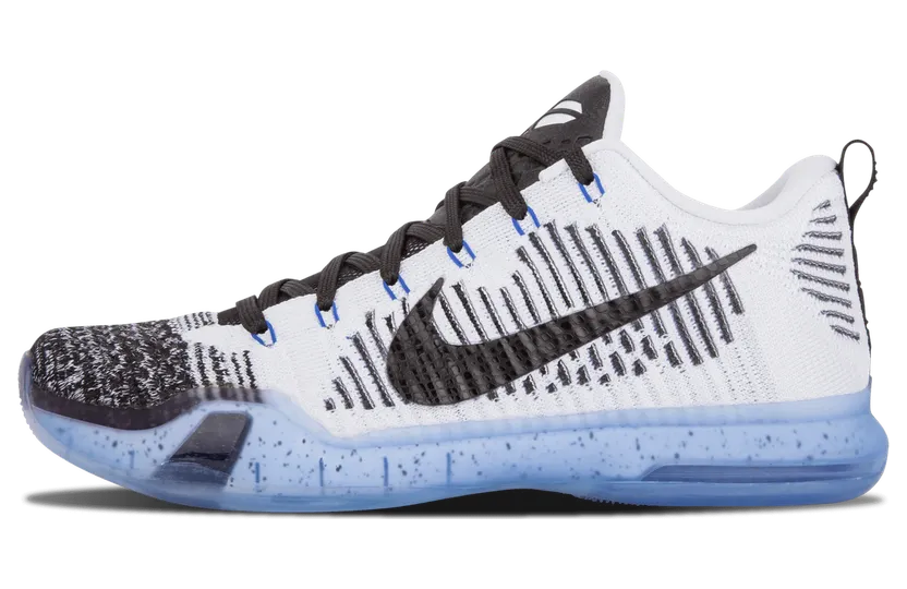 Nike Kobe 10 Elite Low HTM Shark Jaw (White Black) (805937-101)