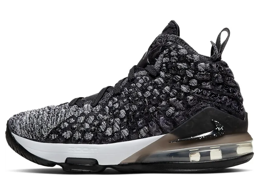 Nike LeBron 17 Black White (GS)