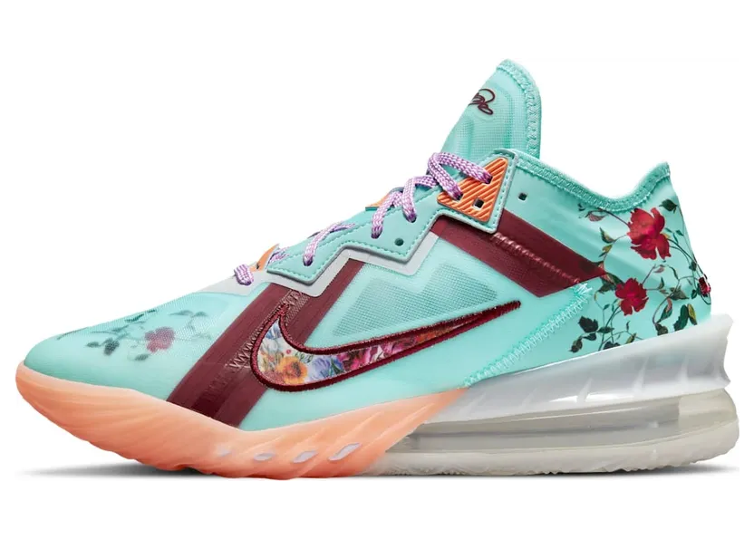 Nike LeBron 18 Low Floral (2021) (CV7562-400)