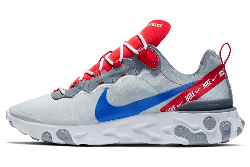 Nike React Element 55 Habanero Grey Game Royal (2019) (CD7340-001)