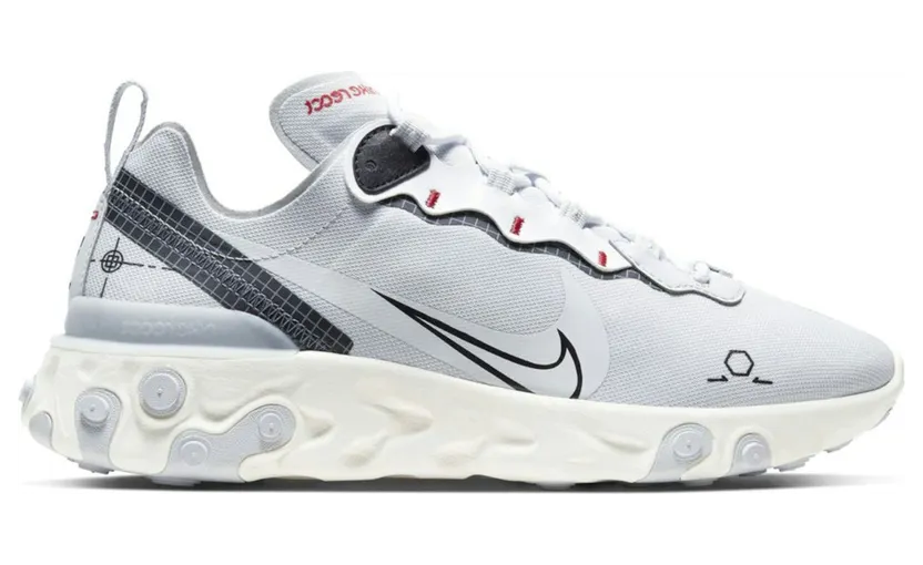Nike React Element 55 Pure Platinum / Black / Sail / White (CU3009-002)