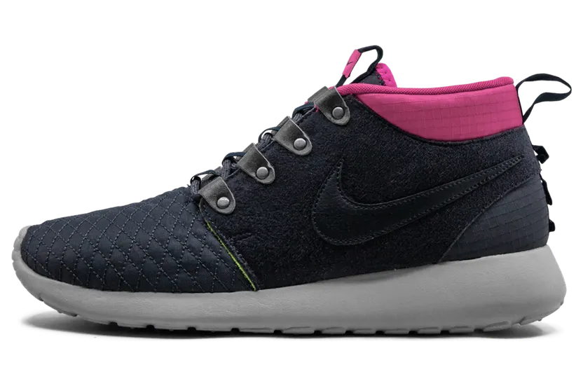 Nike Roshe Run Sneakerboot Gridiron/Dark Obsidian-Pinkfl-Volt (615601-006)
