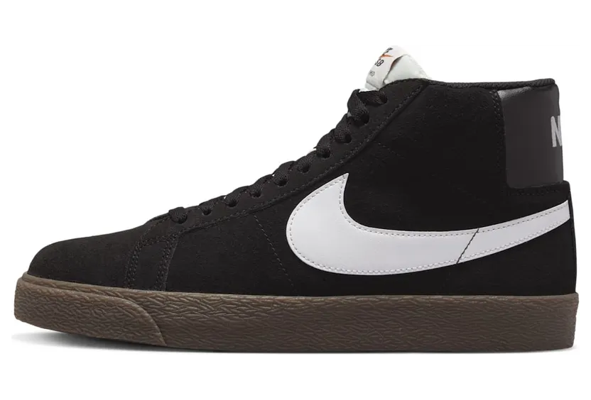 Nike SB Zoom Blazer Mid Skateboardschuh – Schwarz Schwarz (864349-010)