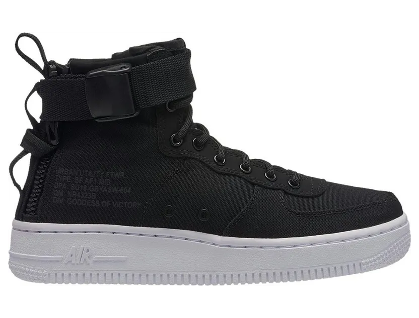 Nike SF Air Force 1 Mid Black Anthracite White (GS)