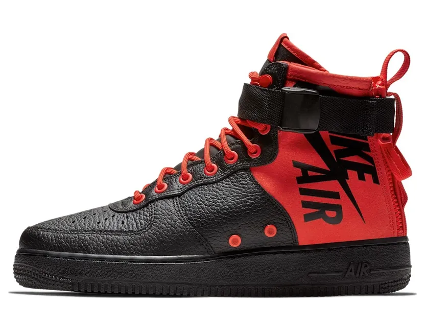 Nike SF Air Force 1 Mid Habanero Red Black (917753-601)