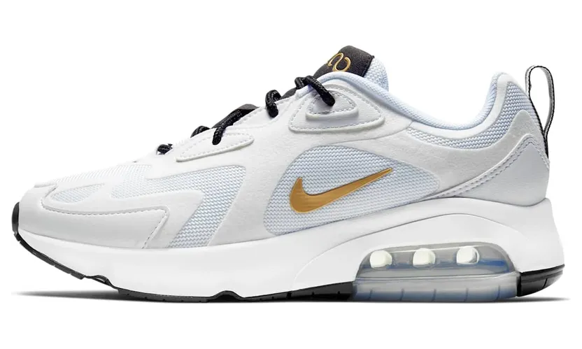 Nike WMNS Air Max 200 White / Metallic Gold / Black (AT6175-102)