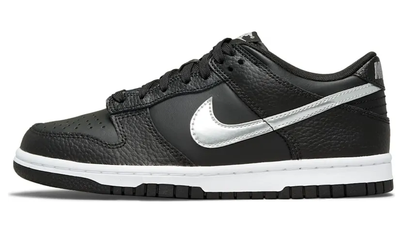 Nike x NBA Dunk Low Diamonds Black Silver (GS) (DC9560-001)