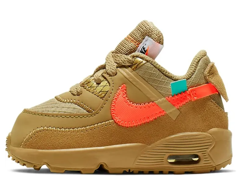 Nike x Off White Air Max 90 Desert Ore (Toddler) (2019) (BV0852-200)