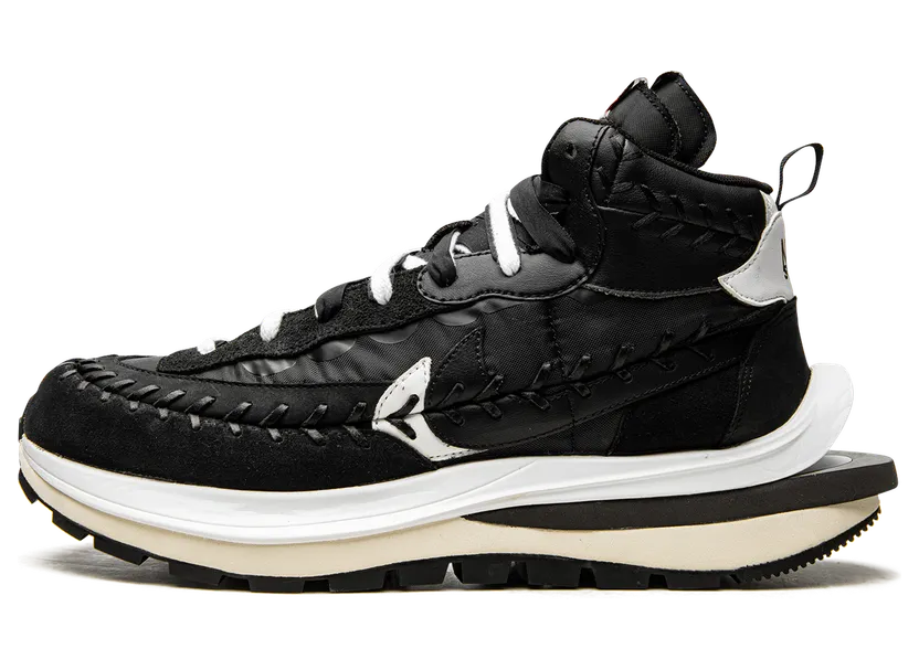 Nike x sacai Jean Paul Gaultier Vaporwaffle Black White (2021) (DH9186-001)