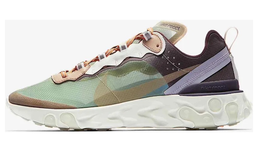 Nike x Undercover React Element 87 Linen Burgundy (2018) (BQ2718-300)