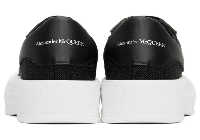 Alexander McQueen Black & White Deck Plimsoll 1000 BLACK/BLACK/BLA (711098W4UB3) (2)