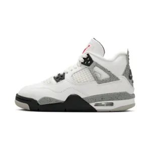 Air Jordan 4 Retro GS “Summit White / Cement Grey / Black / Fire Red” (IB4171-100)