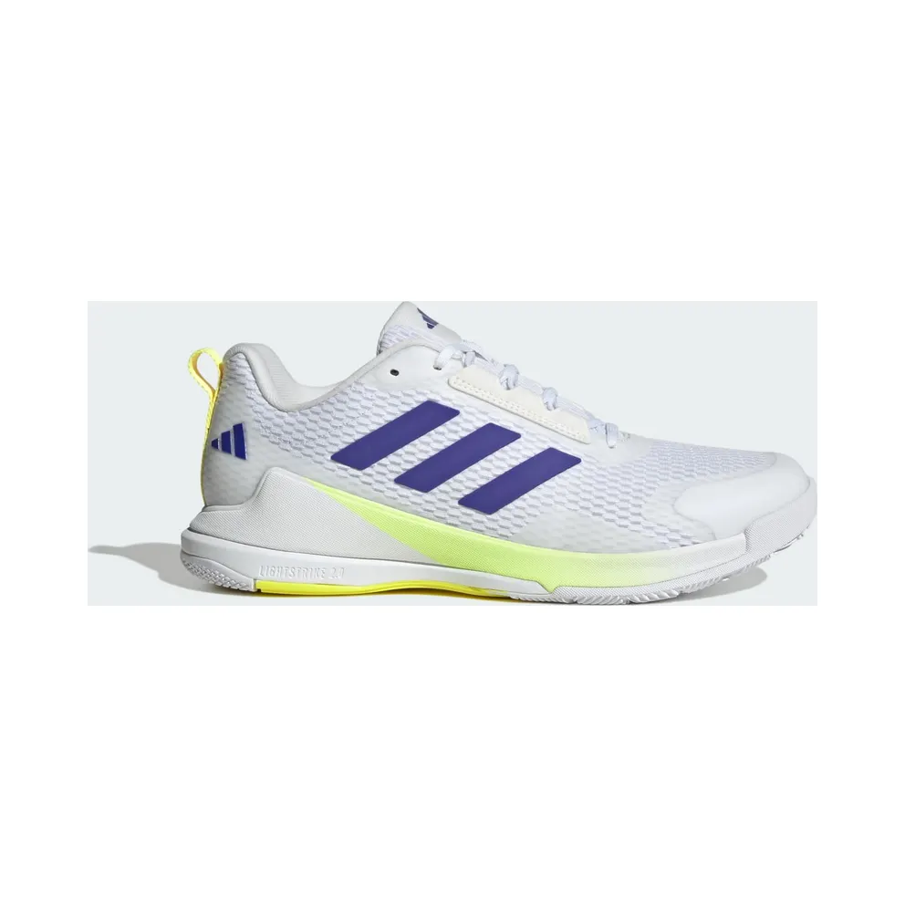 Adidas Novaflight 2 Indoor Cloud White / Pure Purple / Hi-Res Yellow (KJ9635)