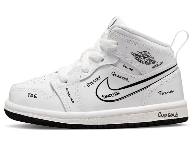 Jordan 1 Mid Schematic (DQ1865-100)