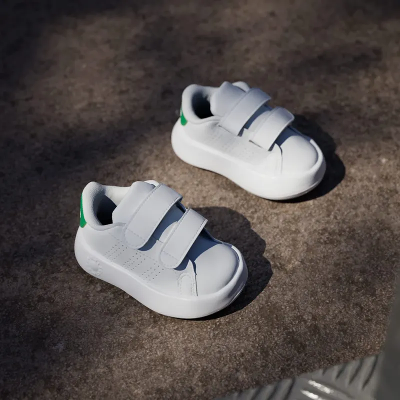 adidas Advantage Kids Cloud White / Cloud White / Green (ID5286)