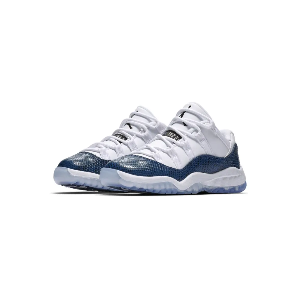 Jordan 11 Retro Low Snake Navy 2019 (PS) White/Black-Navy (CD6848-102)
