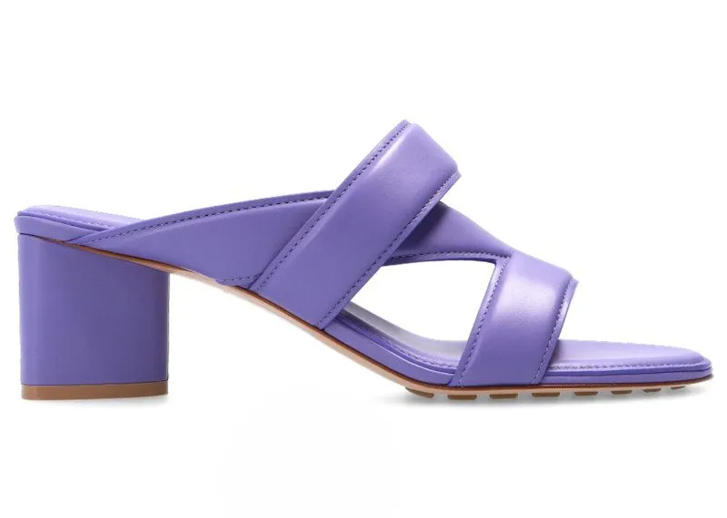 Bottega Veneta Leather Crossover-Strap Sandal Purple (651376VBSL05176)