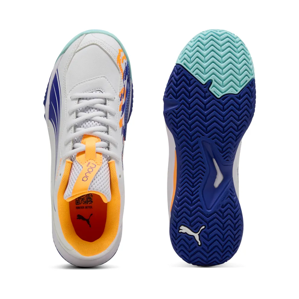Puma NOVA Smash “Puma White / Vivid Blue / Safe Lake / Heat Fire” (108292_01)