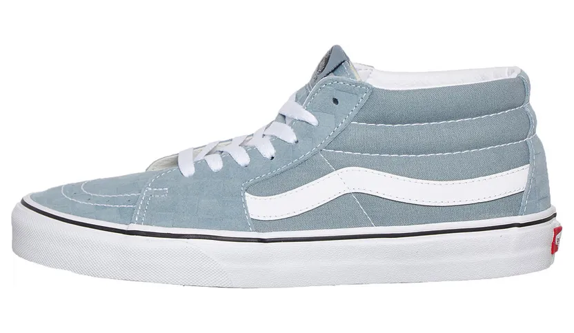 Vans SK8-Mid (Deboss Checkerboard) Lead / True White (VN0A3WM3XHY1)