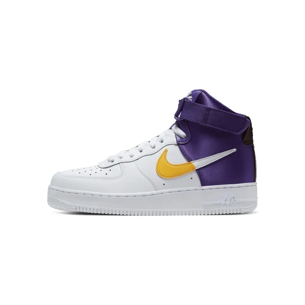 Nike Air Force 1 ’07 LV8 High NBA Lakers White/Yellow/Purple (BQ4591-101)