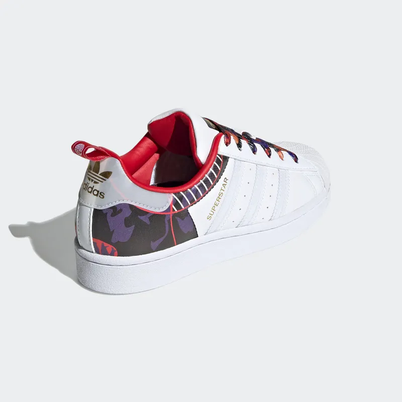 Adidas Superstar J ‘Chinese New Year – Year Of The Ox Camo’ Cloud White/Cloud White/Scarlet (GZ7350)