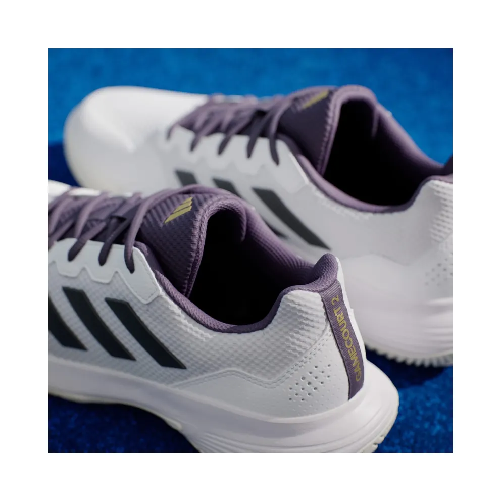 adidas Gamecourt 2.0 Core White Core Black Aurora Plum (JS1949)